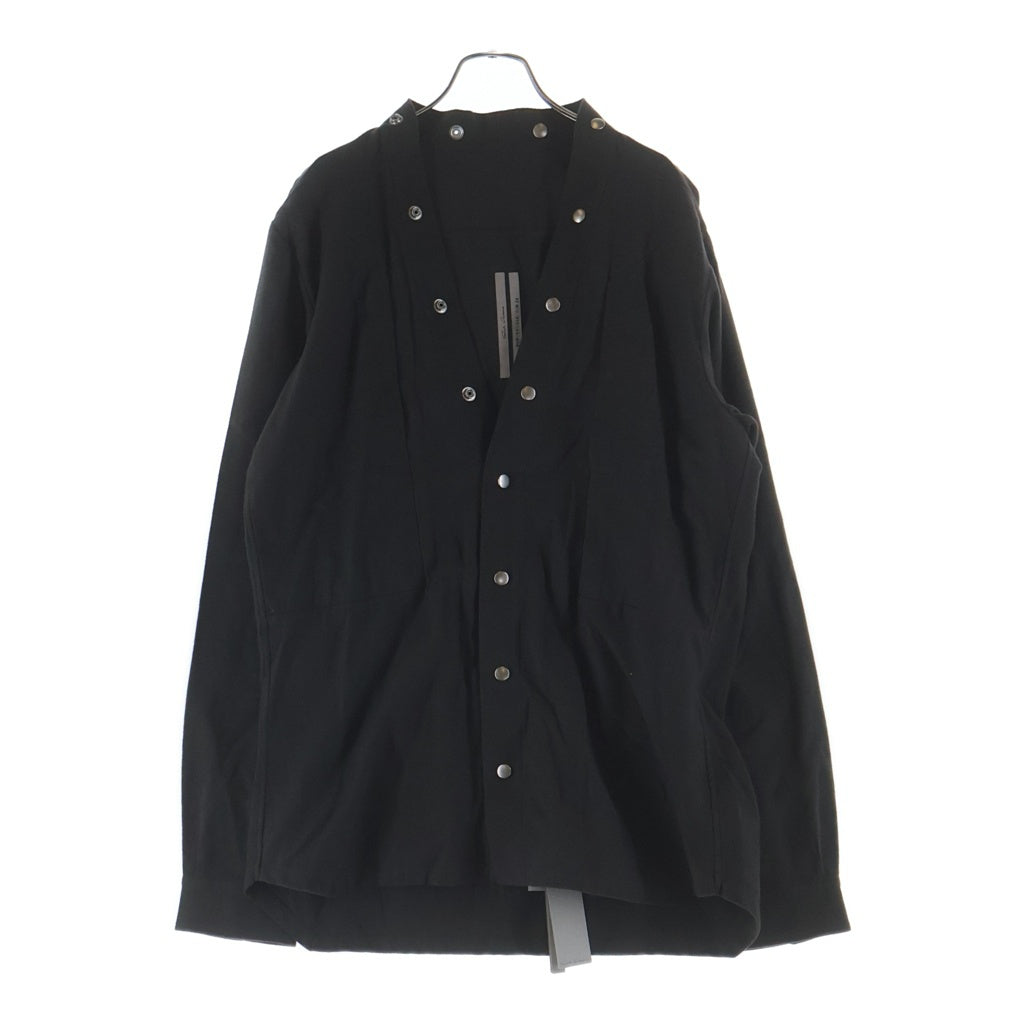 Rick Owens(リックオウエンス) 24AW LARRY FOGPOCKET SHIRT ラリー フォグポケット 長袖シャツ チャコールグレー RU02D6287-FL