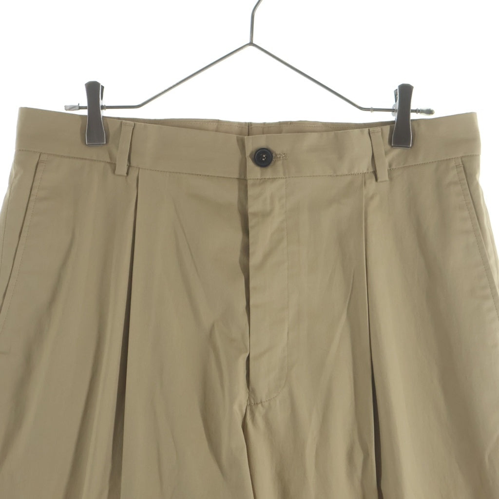DRIES VAN NOTEN(ドリスヴァンノッテン) 25AW PENRUD 1147 M.W.PANTS ペンラッド コットン ワンタック ストレートパンツ ベージュ 855.020900-1147-103