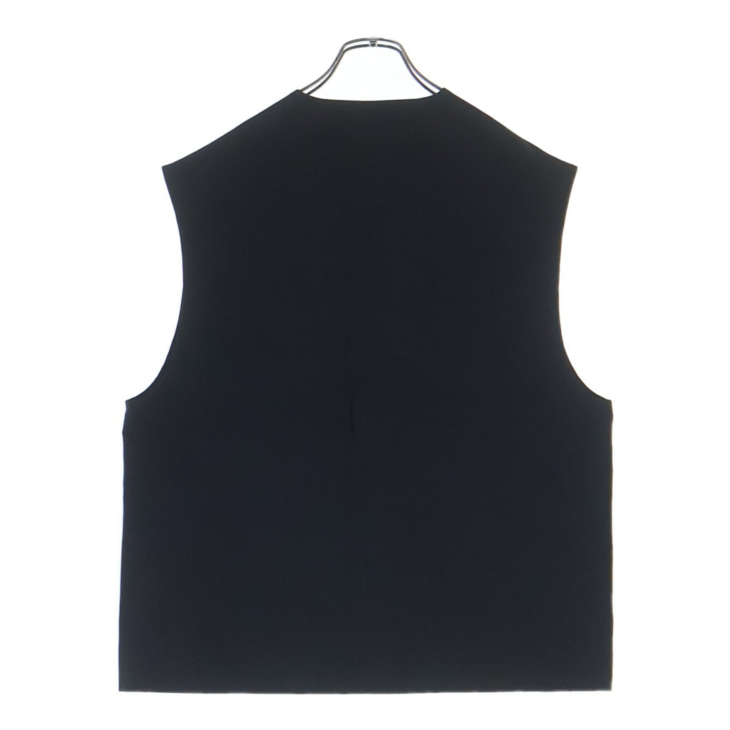 JIL SANDER(ジルサンダー) 25SS CARGO VEST フロントマルチポケット ダブルジップ カーゴベスト ブラック J22SW0001 J45266