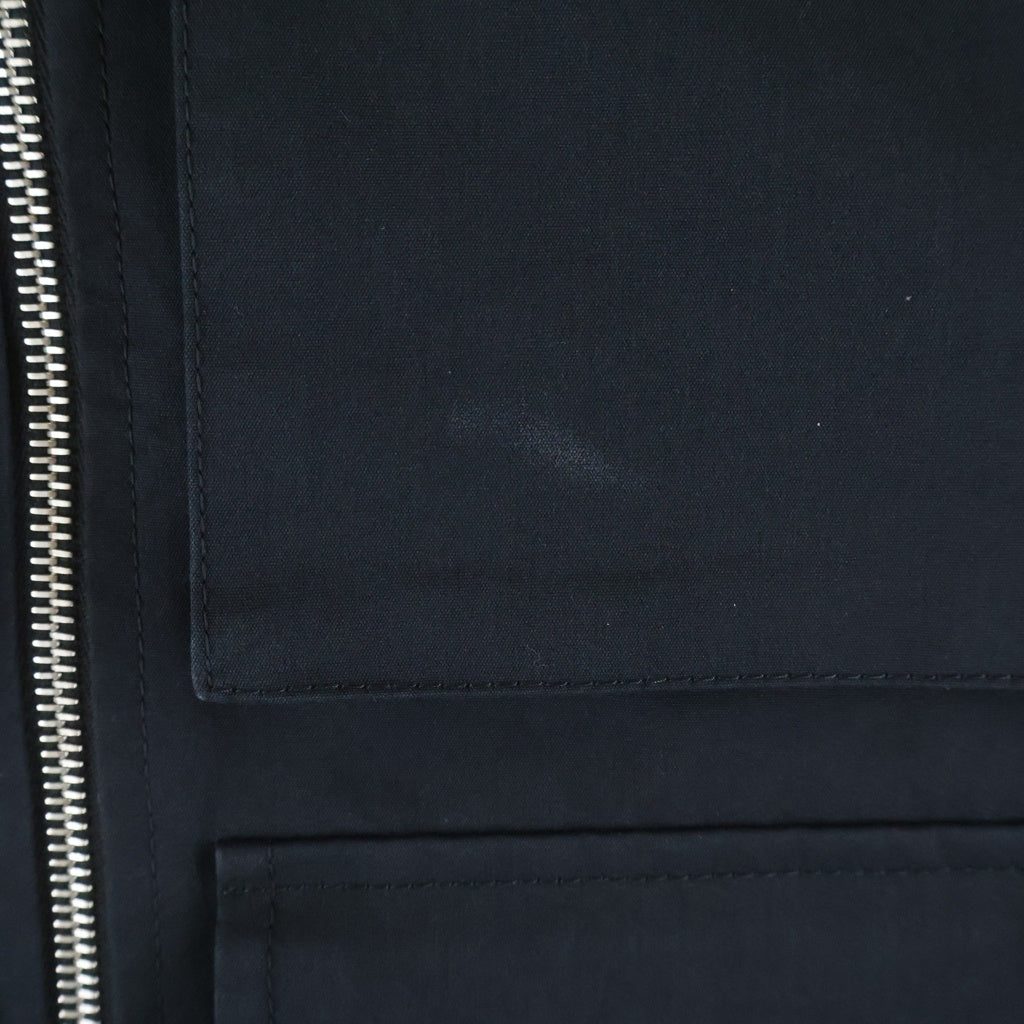 JIL SANDER(ジルサンダー) 25SS CARGO VEST フロントマルチポケット ダブルジップ カーゴベスト ブラック J22SW0001 J45266