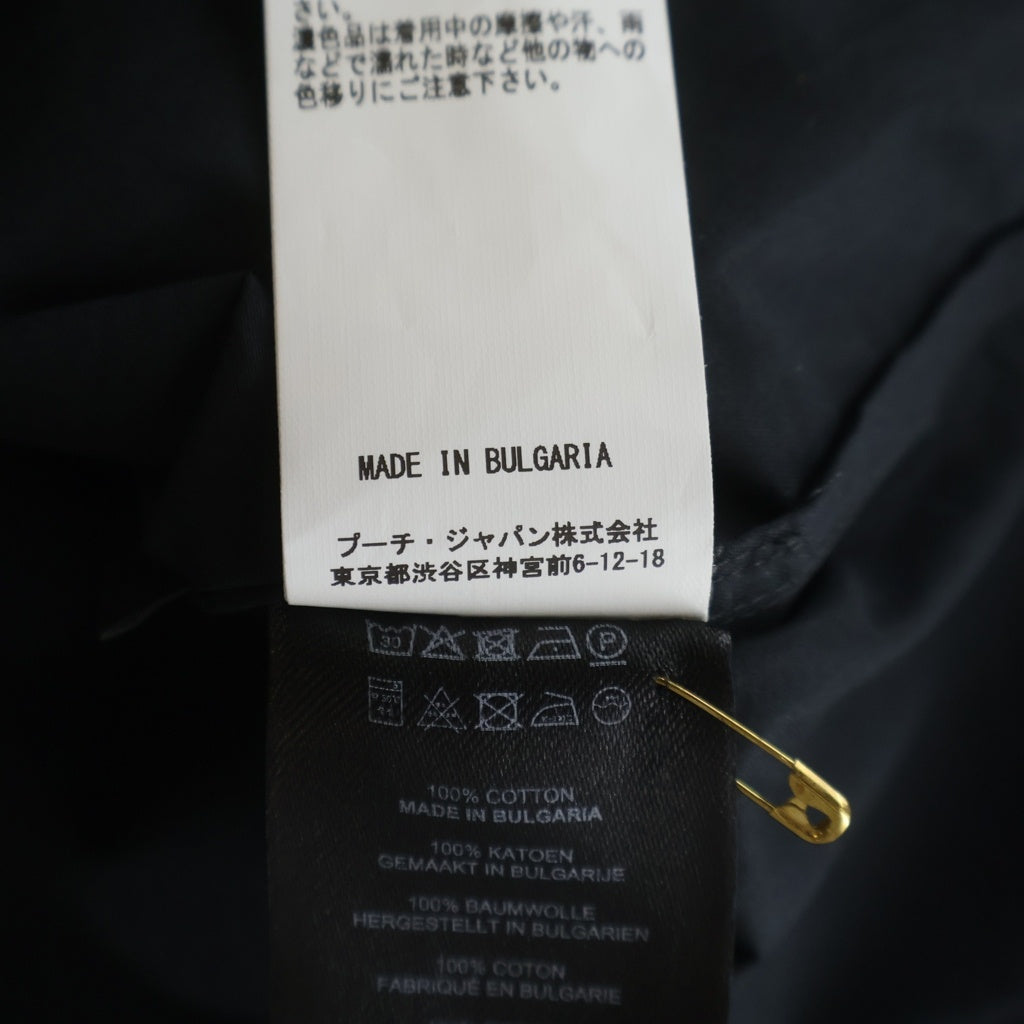 DRIES VAN NOTEN(ドリスヴァンノッテン) 25SS CARROCK 1147 M.W.SHIRT キャロック ハーフジップ フーデッド長袖シャツ ブラック 855.020738-1147-900