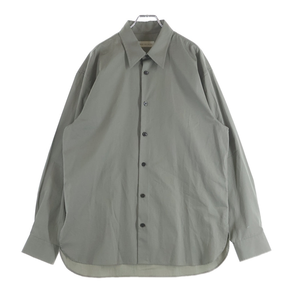 DRIES VAN NOTEN(ドリスヴァンノッテン) CROOM 1374 M.W.SHIRT クルーム コットン レギュラーカラー 長袖シャツ グレー 855.020732-1374-801
