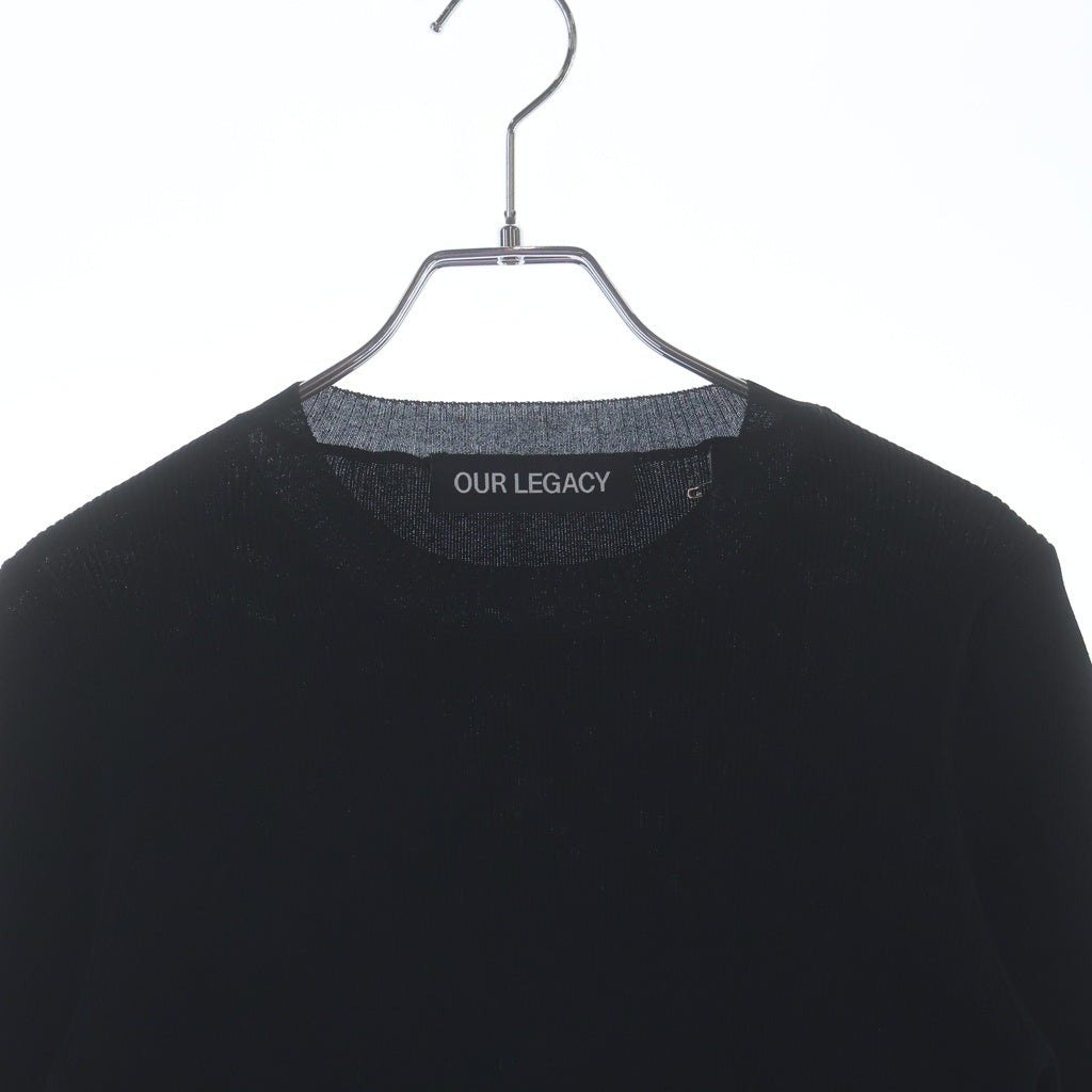 OUR LEGACY(アワーレガシー) COMPACT ROUNDNECK コンパクト ラウンドネック リブニット セーター ブラック M2243CL