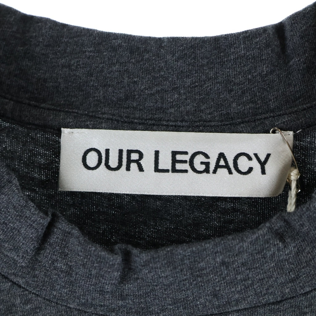OUR LEGACY(アワーレガシー) BIG T-SHIRT ポルトガル製 コットン クルーネック ビッグ 半袖Tシャツ カットソー ダークグレー M4246BDG