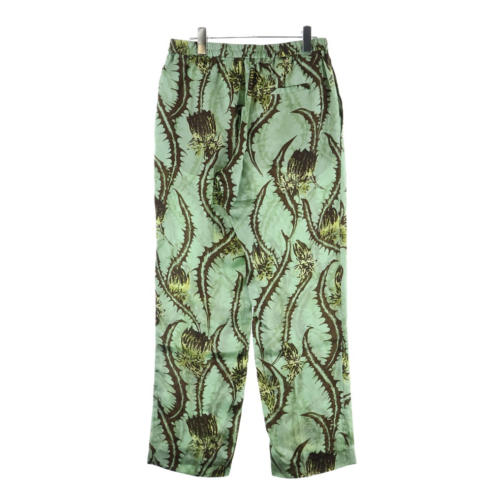 DRIES VAN NOTEN(ドリスヴァンノッテン) 25SS PARKINO 1001 M.W.PANTS パーキノ ボタニカル総柄 レーヨン イージーパンツ グリーン 251-020936