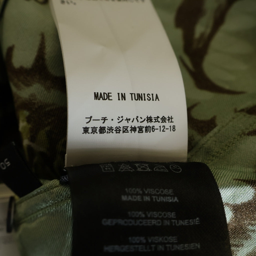 DRIES VAN NOTEN(ドリスヴァンノッテン) 25SS CARLTONE 1001 M.W.SHIRT カールトン ボタニカル総柄 レーヨン オープンカラー半袖シャツ グリーン 251-020742