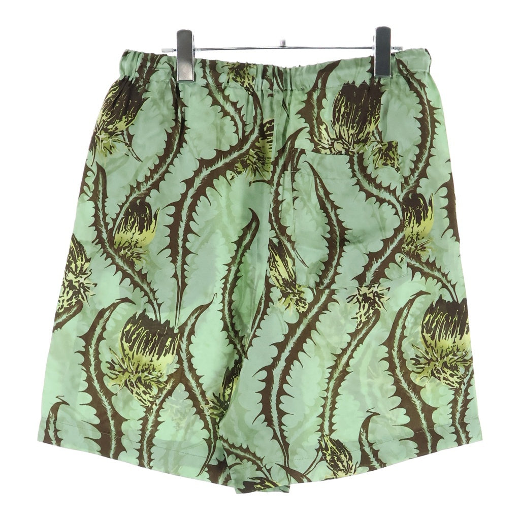 DRIES VAN NOTEN(ドリスヴァンノッテン) 25SS PIPERI 1001 M.W.PANTS ピペリ ボタニカル総柄 レーヨン イージーショーツ ハーフパンツ グリーン 251-020931