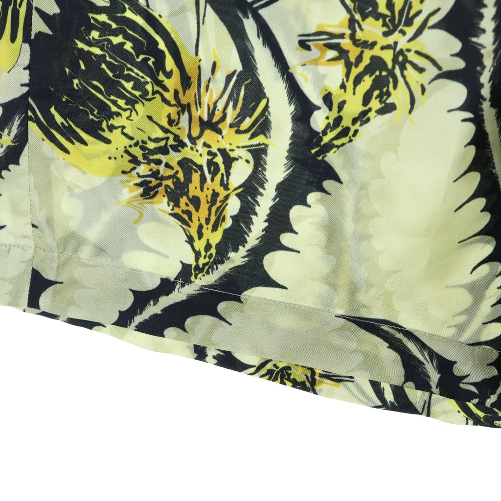 DRIES VAN NOTEN(ドリスヴァンノッテン) 25SS PIPERI 1001 M.W.PANTS ピペリ ボタニカル総柄 レーヨン イージーショーツ ハーフパンツ ベージュ/ブラック 251-020931