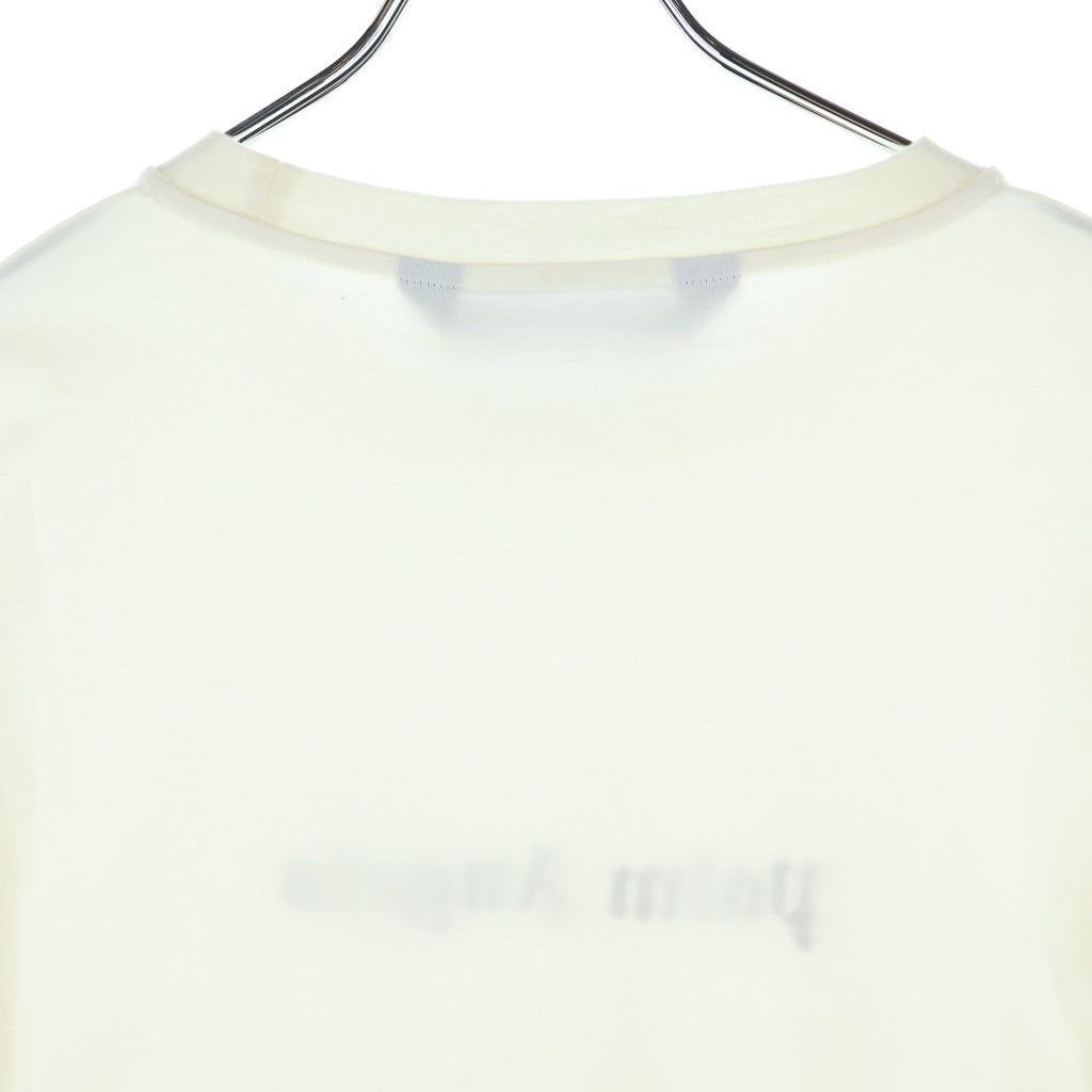 Palm Angels(パームエンジェルス) LOGO TEE L/S ロゴプリント クルーネック 長袖Tシャツ カットソー ホワイト PMAB046S24JER001