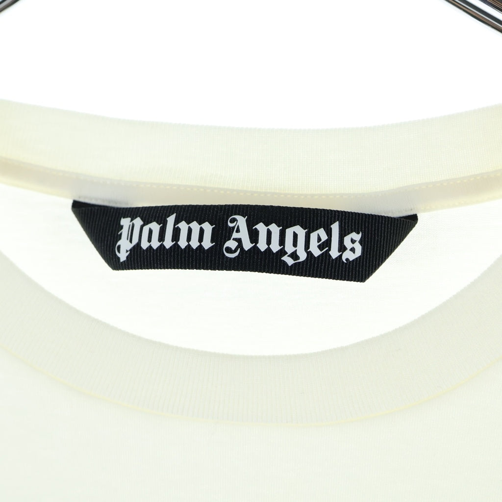 Palm Angels(パームエンジェルス) LOGO TEE L/S ロゴプリント クルーネック 長袖Tシャツ カットソー ホワイト PMAB046S24JER001