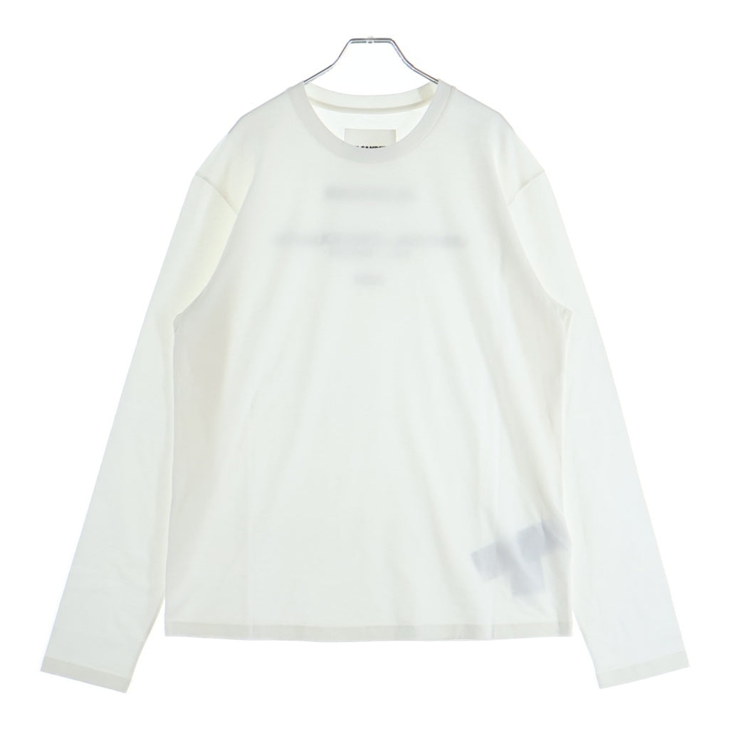 JIL SANDER(ジルサンダー) 24AW T-SHIRT LS バックロゴプリント クルーネック 長袖Tシャツ カットソー ホワイト J22GC0188 J46219