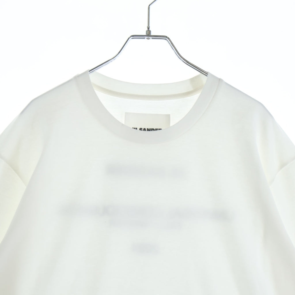 JIL SANDER(ジルサンダー) 24AW T-SHIRT LS バックロゴプリント クルーネック 長袖Tシャツ カットソー ホワイト J22GC0188 J46219