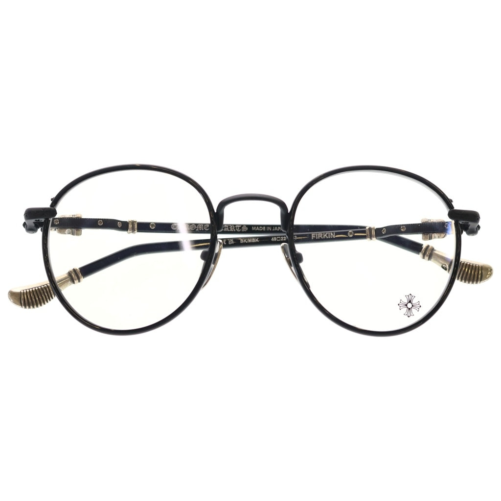 CHROME HEARTS(クロムハーツ) FIRKIN ダガーテンプル ウェリントンフレーム サングラス メガネ ブラック/シルバー