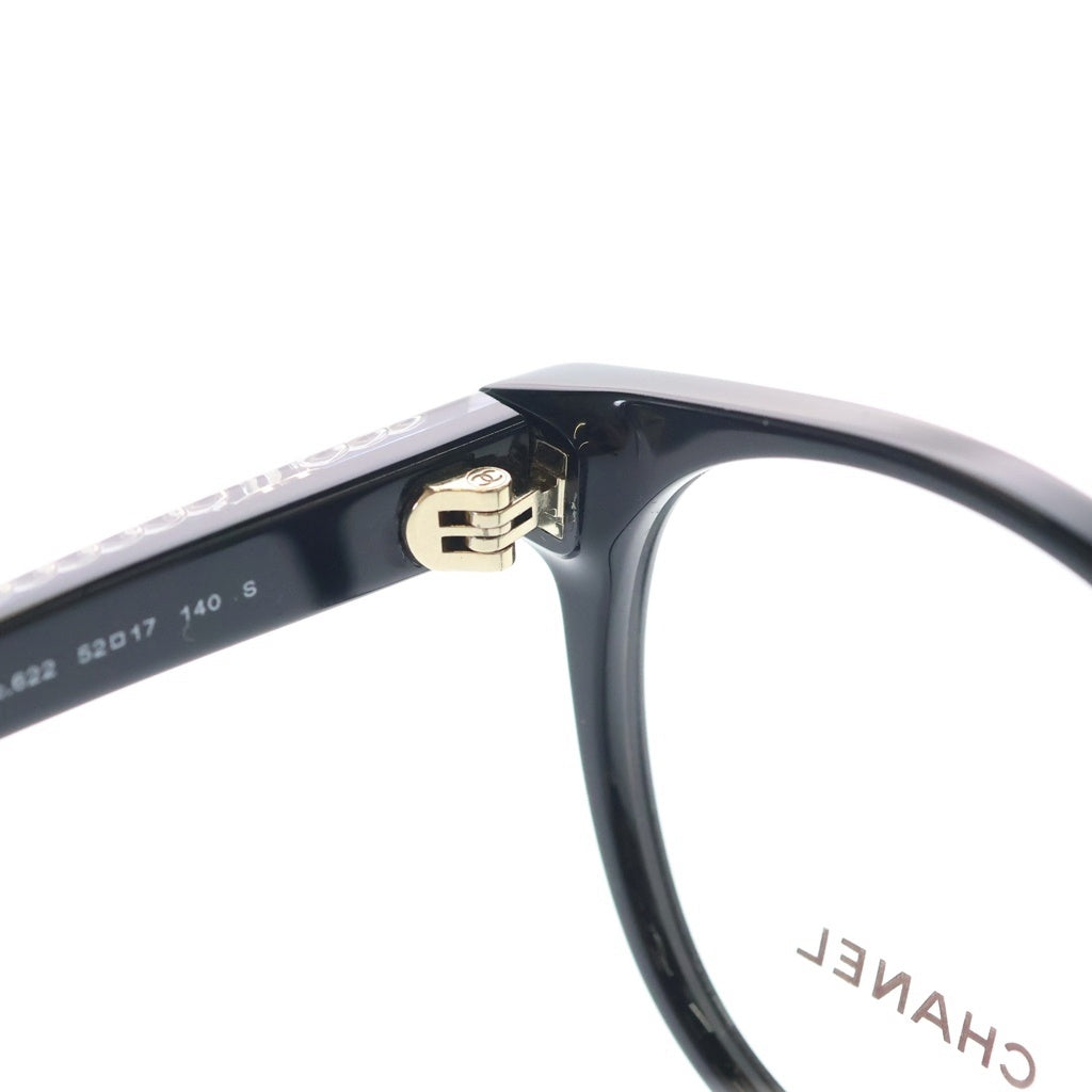 CHANEL(シャネル) 3493-A ウェリントンフレーム チェーンココマークテンプル サングラス メガネ ブラック