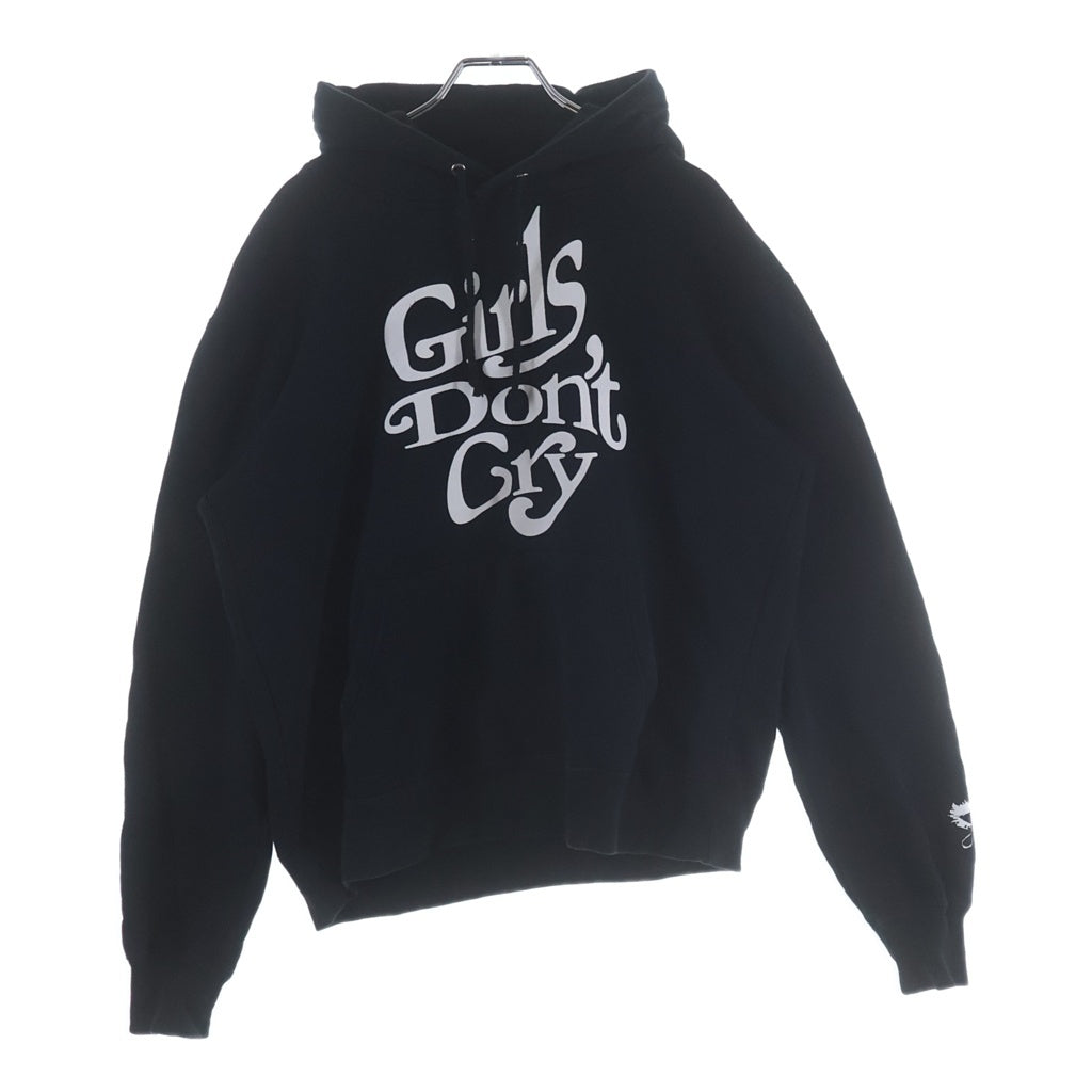 UNDERCOVER(アンダーカバー) × Girls Don't Cry ガールズドンクライ フロントロゴプリント プルオーバースウェットパーカー フーディー ブラック MUU9805-1