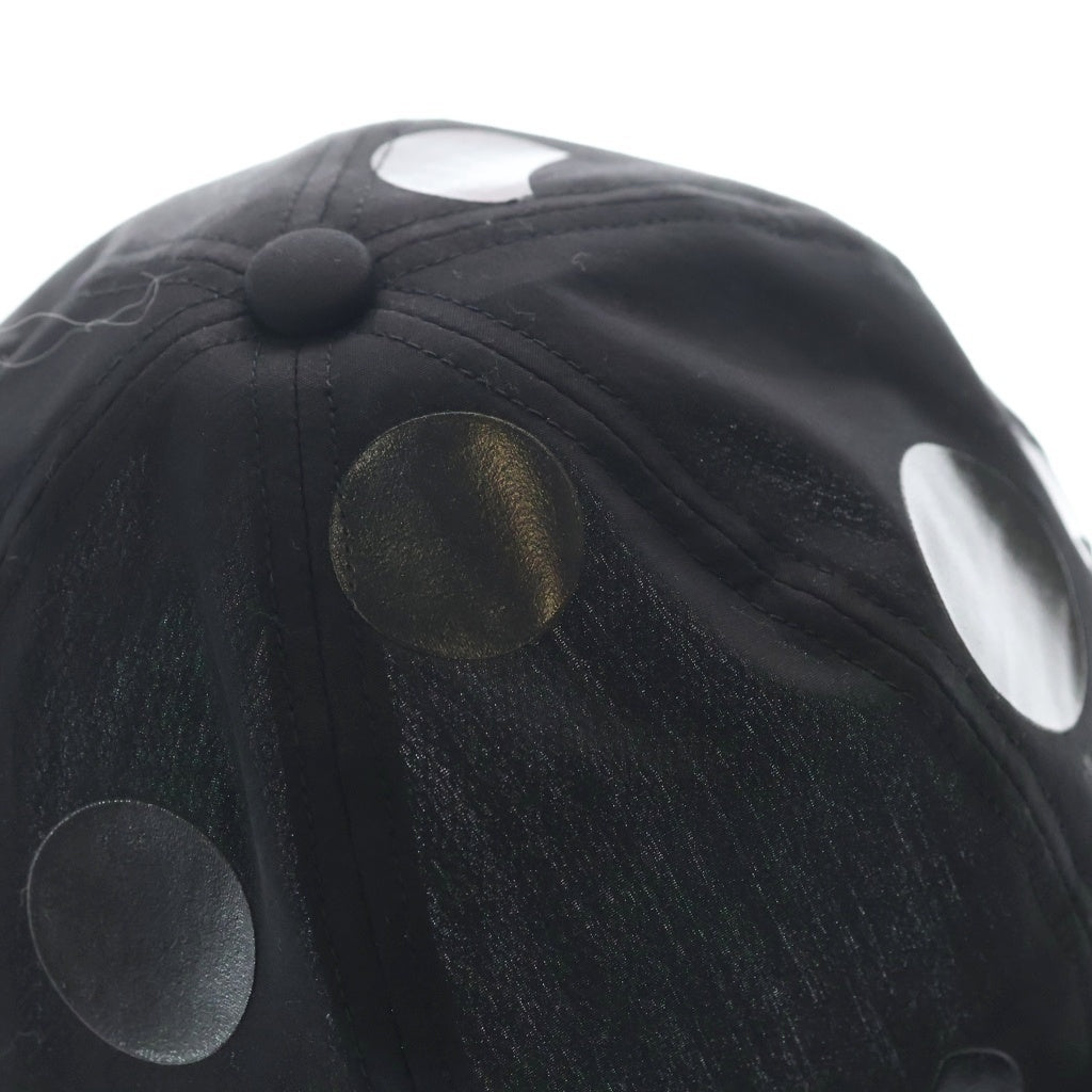 Y's(ワイズ) 26SS BLACK PRINT CAP ブラック ドットプリント ベースボールキャップ 帽子 ブラック YQ-H02-025