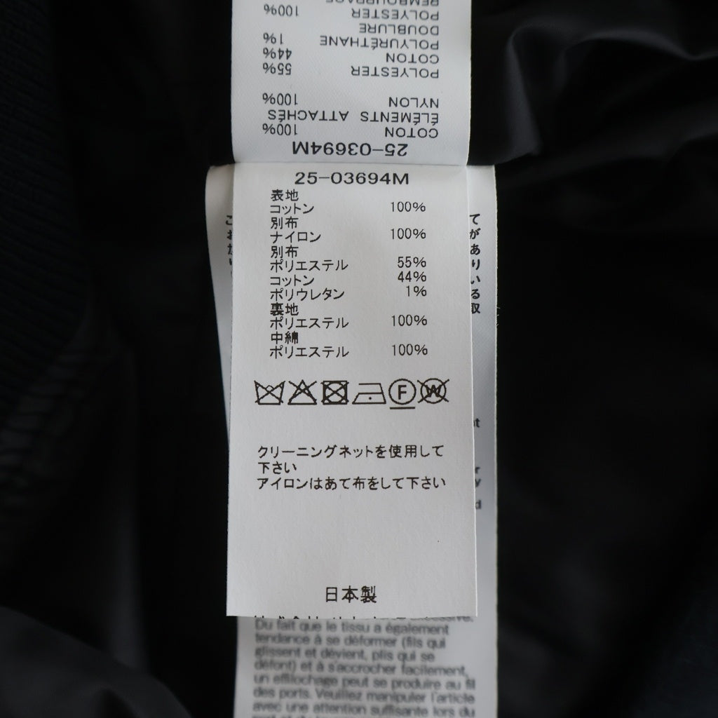 Sacai(サカイ) 25SS ×WTAPS COTTON BACK SATIN JACKET ダブルタップス コットン バック サテン ワークジャケット ブラック 25-03694M