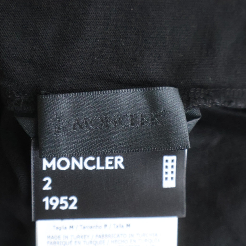 MONCLER(モンクレール) 22AW T-SHIRT SS ロゴワッペン クルーネック半袖Tシャツ カットソー ブラック H20928C00007