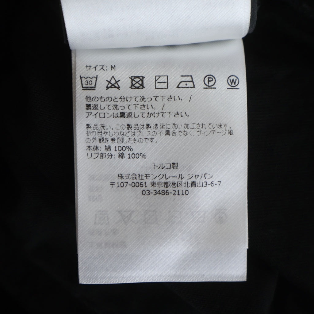 MONCLER(モンクレール) 22AW T-SHIRT SS ロゴワッペン クルーネック半袖Tシャツ カットソー ブラック H20928C00007