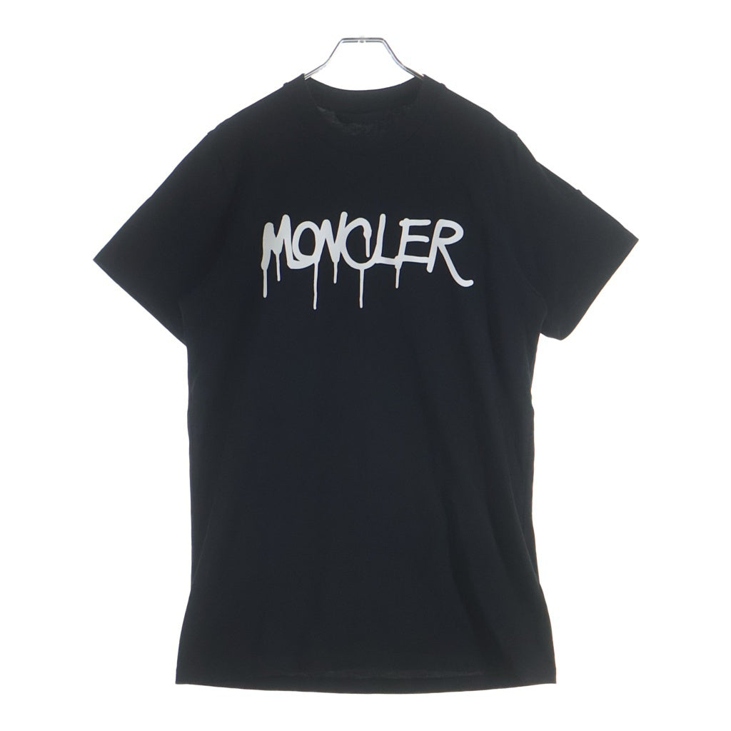 MONCLER(モンクレール) 23AW T-SHIRT SS ロゴプリント クルーネック半袖Tシャツ カットソー ブラック I20918C00013