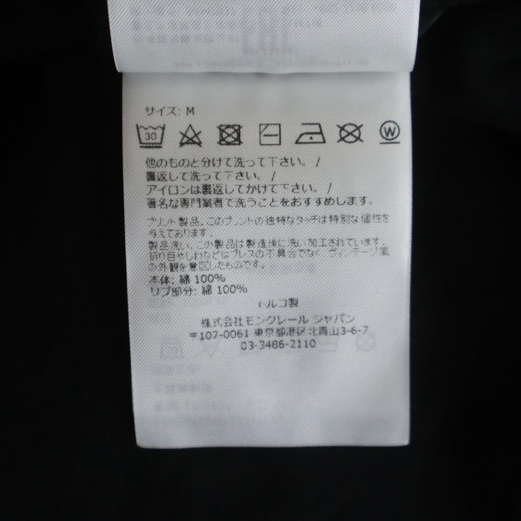 MONCLER(モンクレール) 23AW T-SHIRT SS ロゴプリント クルーネック半袖Tシャツ カットソー ブラック I20918C00013