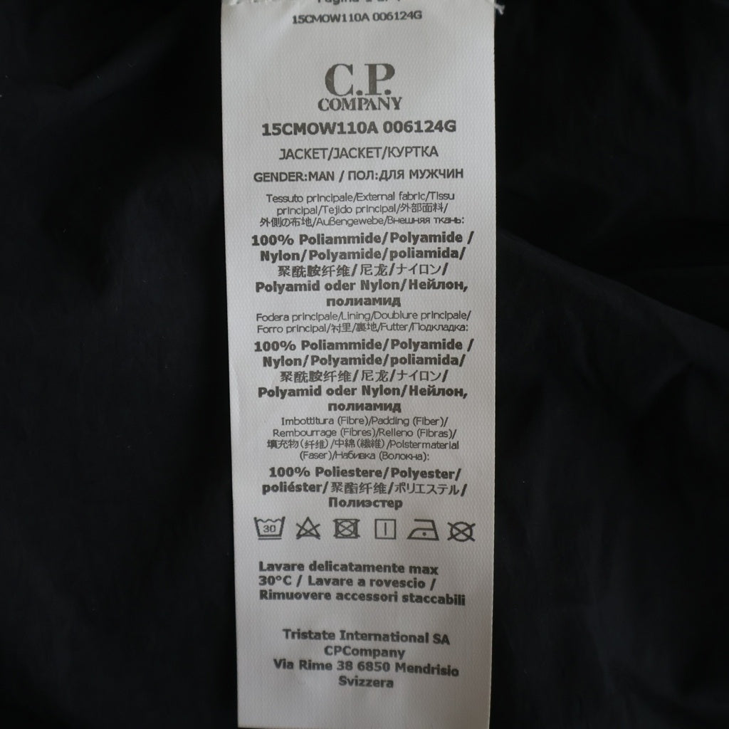 C.P. Company(シーピーカンパニー) プリマロフト ジップアップナイロンジャケット ブラック 15CMOW110A 006124G