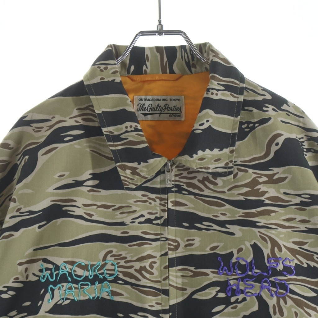 WACKO MARIA(ワコマリア) 25AW ×WOLF'S HEAD TIGER CAMO VIETNUM JACKET ウルブスヘッド タイガーカモ ベトナムジャケット ベトジャン ジップアップブルゾン ベージュ WOLFSHEAD-WM-ML13