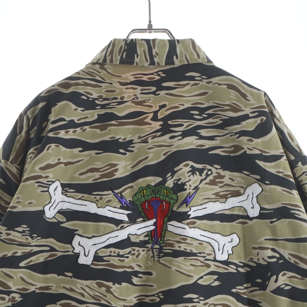 WACKO MARIA(ワコマリア) 25AW ×WOLF'S HEAD TIGER CAMO VIETNUM JACKET ウルブスヘッド タイガーカモ ベトナムジャケット ベトジャン ジップアップブルゾン ベージュ WOLFSHEAD-WM-ML13
