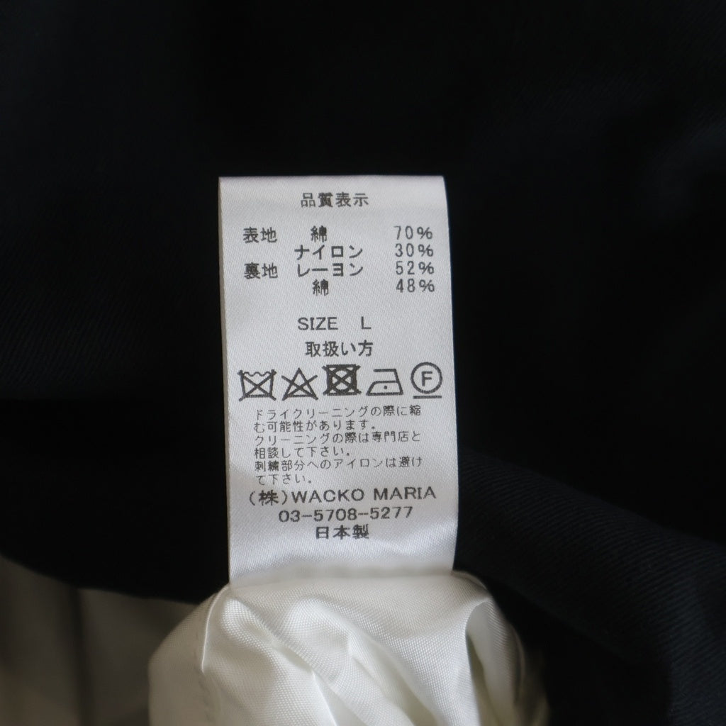 WACKO MARIA(ワコマリア) 25AW ×TIM LEHI VIETNAM JACKET ティムリーハイ 刺繍デザイン ベトナムジャケット ベトジャン ジップアップブルゾン ブラック 25FW-WMO-ML08