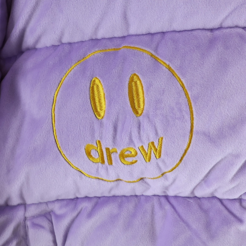 drew house(ドリューハウス) 22AW Plush Hooded Puffer Jacket Lavender プラッシュ ラベンダー フーデッドパファージャケット パープル