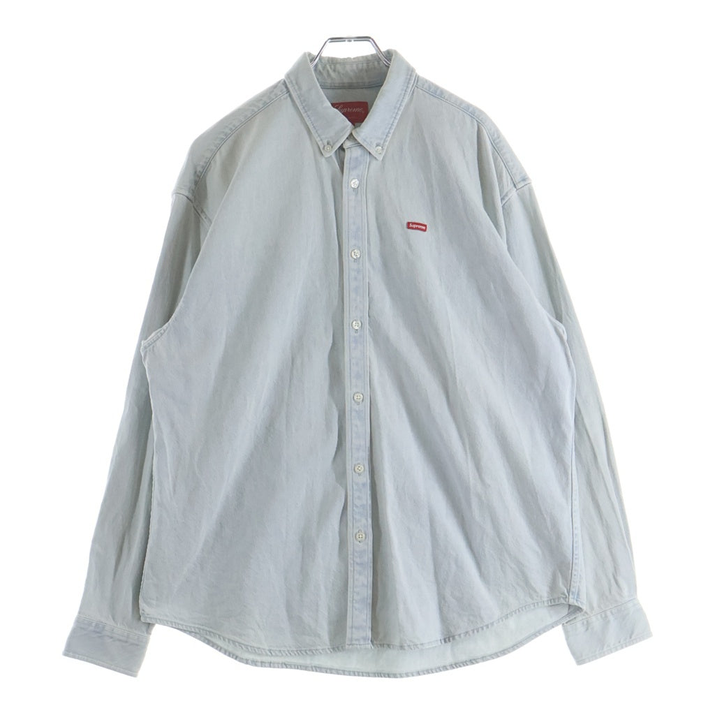 SUPREME(シュプリーム) 24SS Small Box Shirt スモールボックスロゴ 長袖デニムシャツ ライトインディゴ