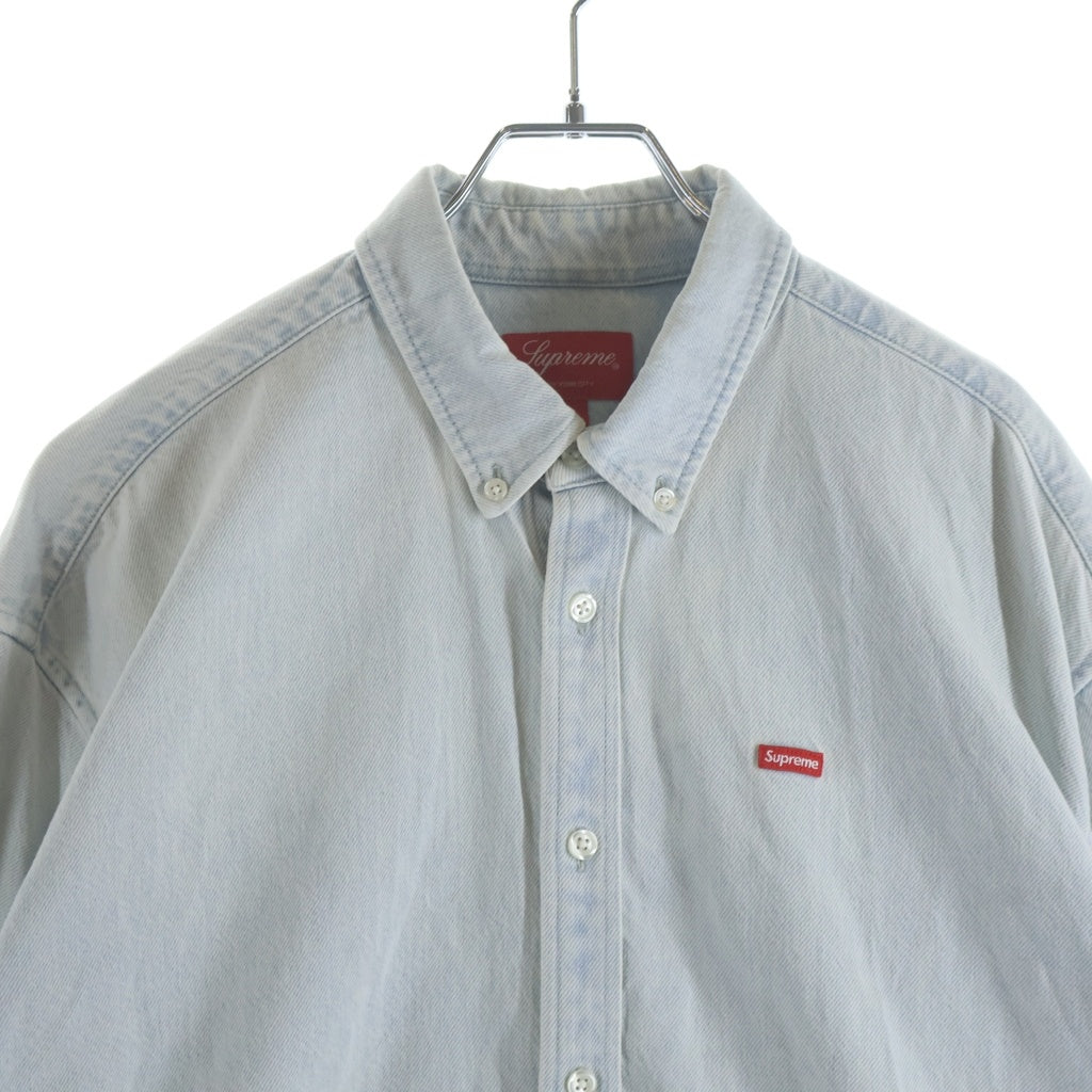 SUPREME(シュプリーム) 24SS Small Box Shirt スモールボックスロゴ 長袖デニムシャツ ライトインディゴ