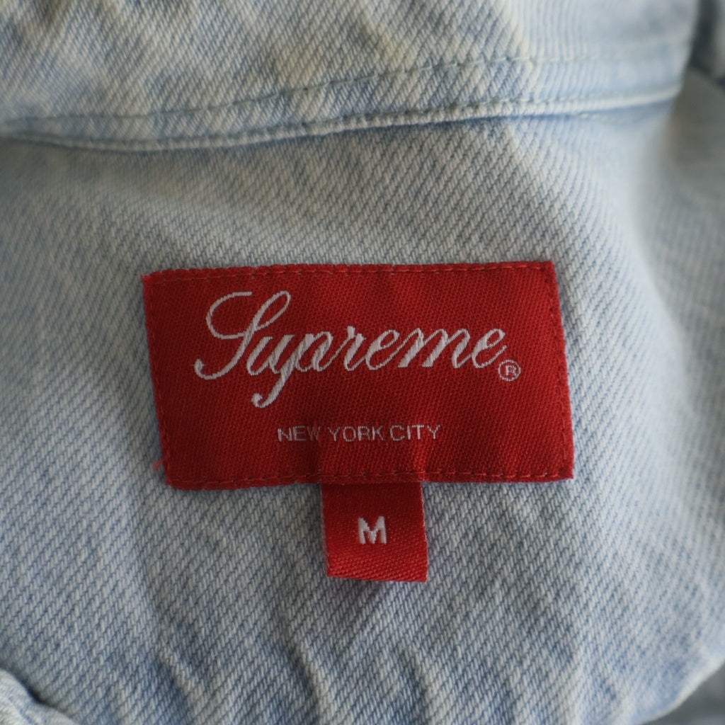 SUPREME(シュプリーム) 24SS Small Box Shirt スモールボックスロゴ 長袖デニムシャツ ライトインディゴ