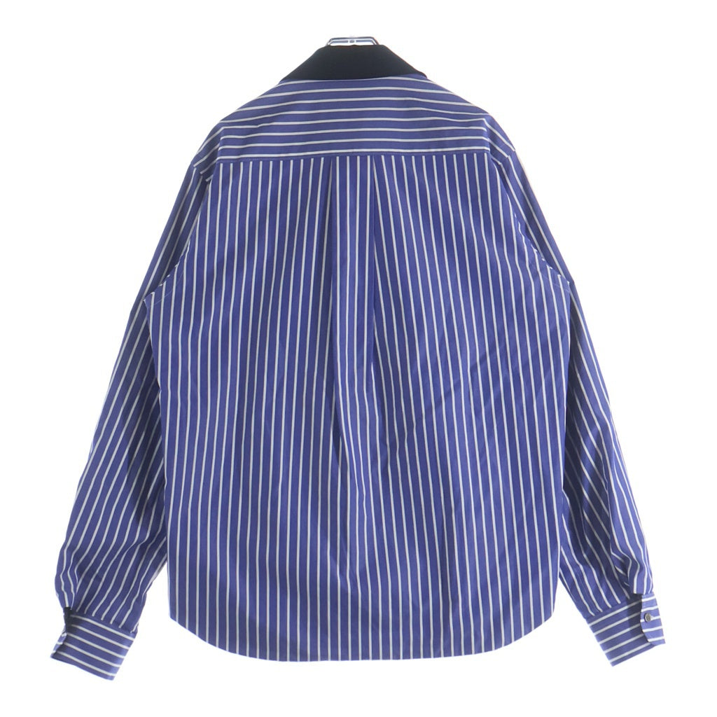 Sacai(サカイ) 20SS Reversible Shirt Blouson リバーシブル ジップアップ シャツブルゾン ジャケット ブラック/ブルー 20-02366M