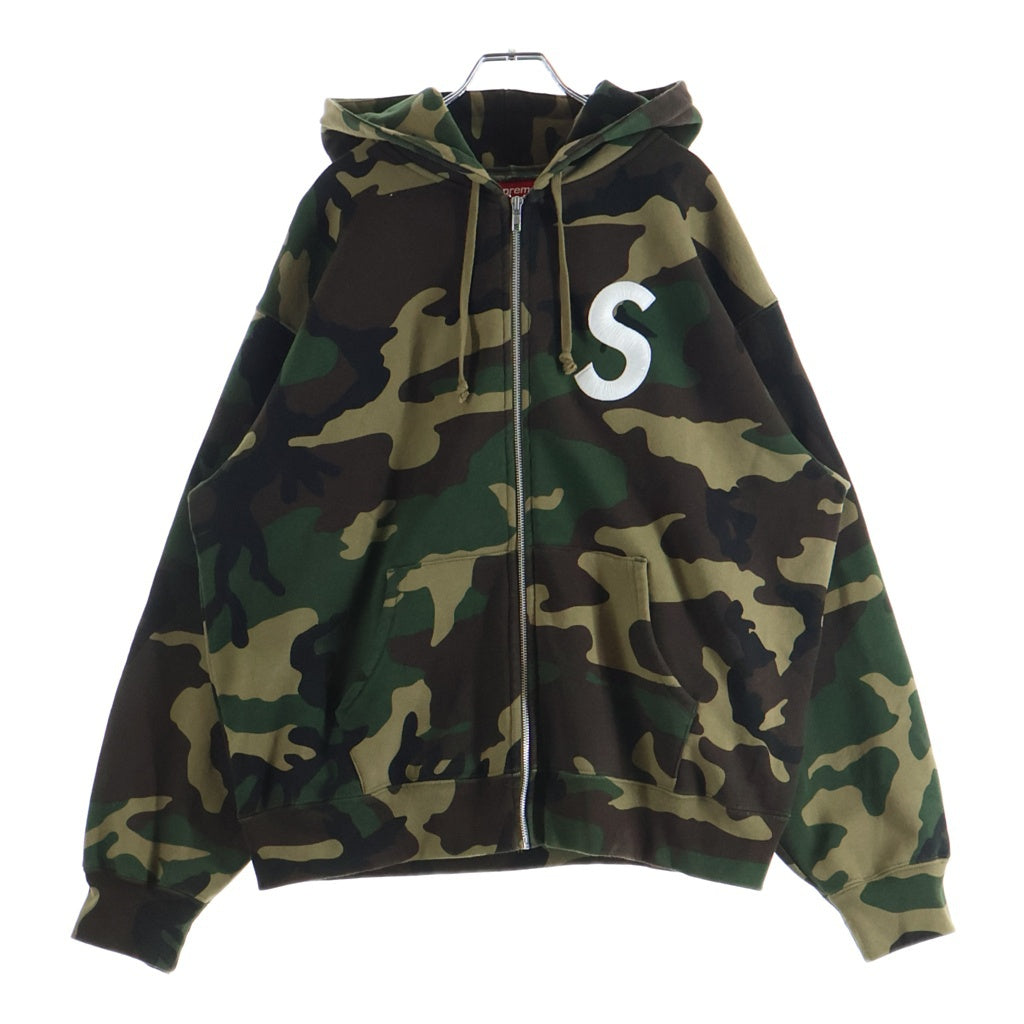 SUPREME(シュプリーム) 25AW S Logo Zip Up Hooded Sweatshirt Camo エスロゴ カモフラ ジップアップスウェットパーカー フーディー カーキ