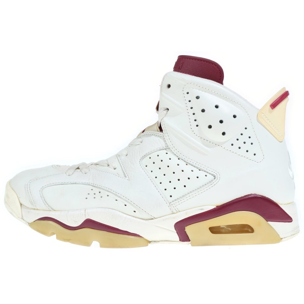 NIKE(ナイキ) 【観賞用2015年製】AIR JORDAN 6 RETRO MAROON エアジョーダン レトロ マルーン ハイカットスニーカー ホワイト US10.5/28.5cm 384664-116
