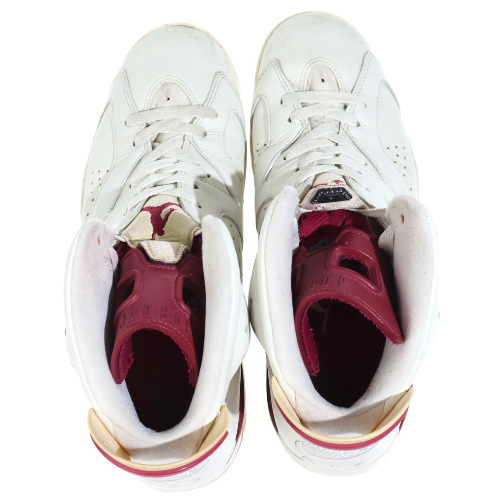 NIKE(ナイキ) 【観賞用2015年製】AIR JORDAN 6 RETRO MAROON エアジョーダン レトロ マルーン ハイカットスニーカー ホワイト US10.5/28.5cm 384664-116