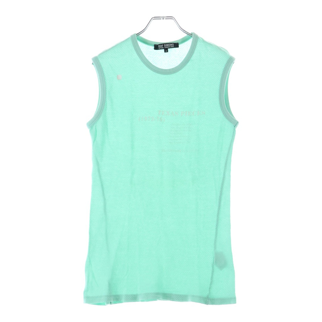 RAF SIMONS(ラフシモンズ) 05SS History Of The World期 ARCHIVE TEXAS PIECES MESH TANK TOP アーカイブ メッシュタンクトップ ライトブルー