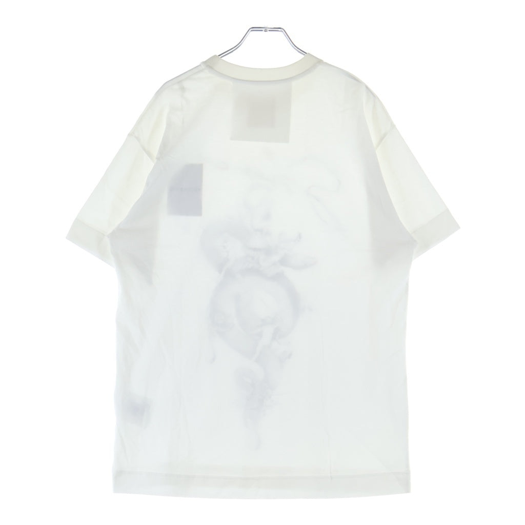 GIVENCHY(ジバンシィ) SNAKE PRINT T-SHIRT フロントスネークプリントTシャツ 半袖クルーネックカットソー ホワイト BM71MG3YPX