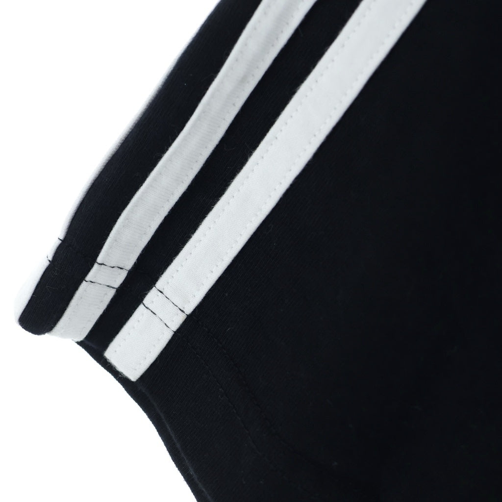 BALENCIAGA(バレンシアガ) 23SS ×adidas アディダス 3ストライプ ロゴプリントTシャツ 半袖クルーネックカットソー ブラック 739101 TNVA6