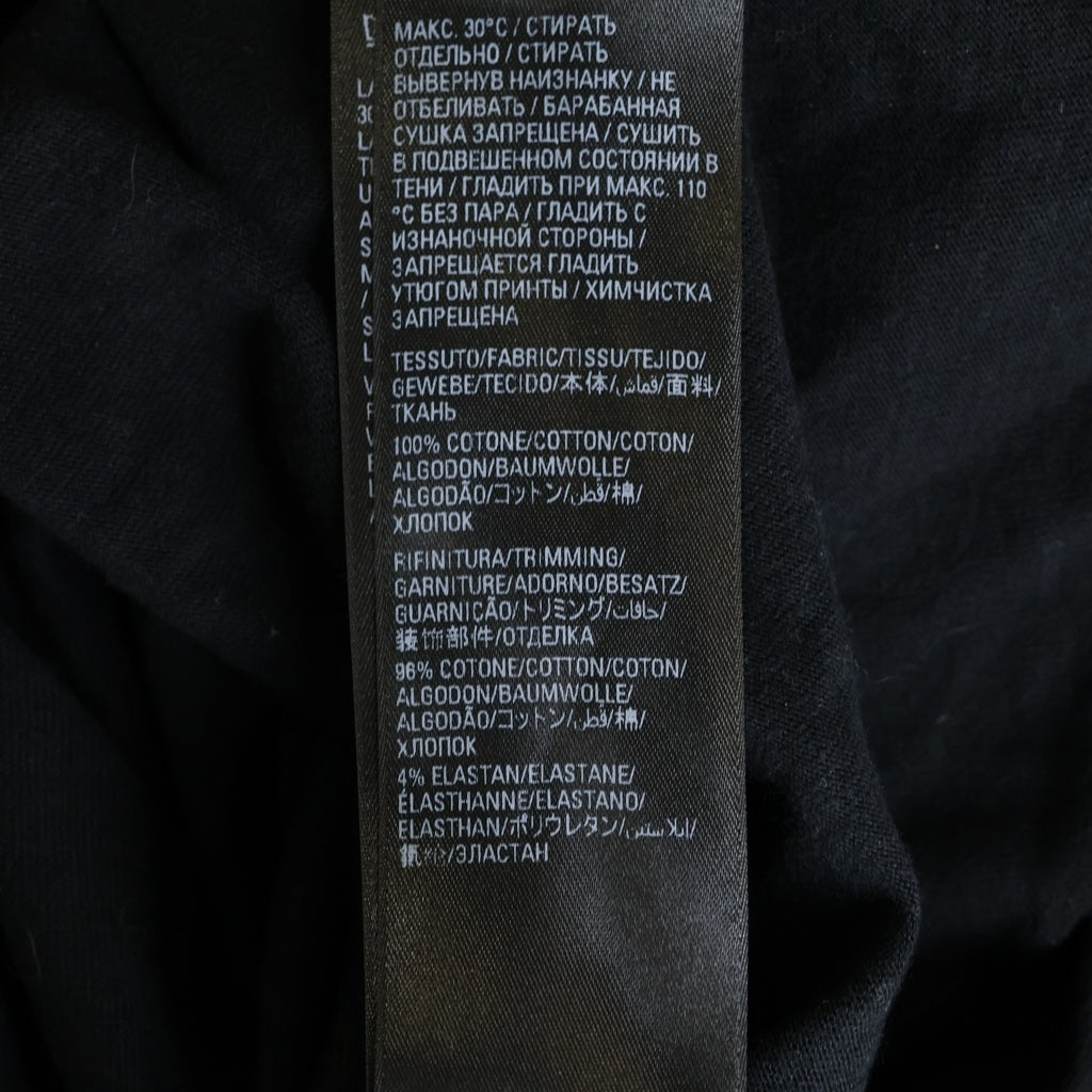 BALENCIAGA(バレンシアガ) 23SS ×adidas アディダス 3ストライプ ロゴプリントTシャツ 半袖クルーネックカットソー ブラック 739101 TNVA6