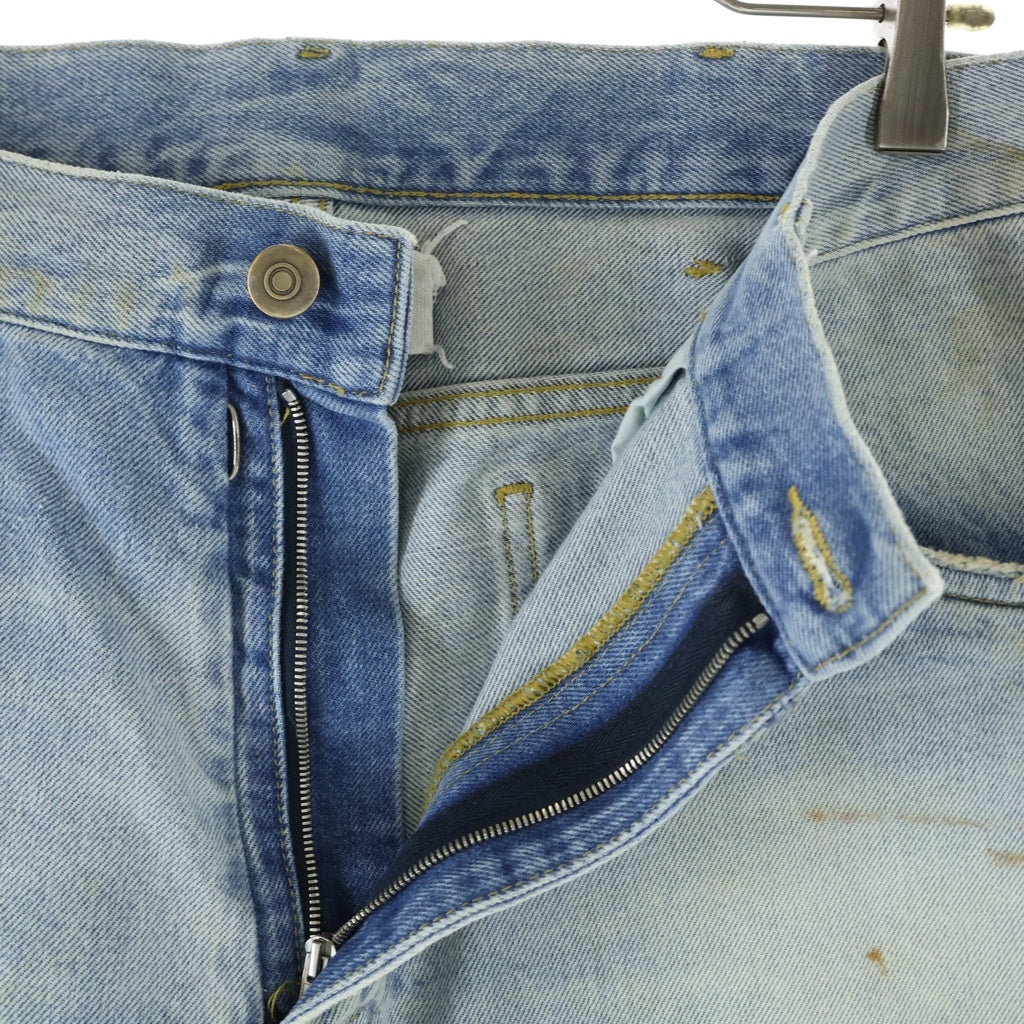 MM6 Maison Margiela(エムエムシックスメゾンマルジェラ) 22SS Dirty Wash Denim ダーティウォッシュ加工 ジップフライ ブーツカットデニムパンツ インディゴ S30LA0179 S30561
