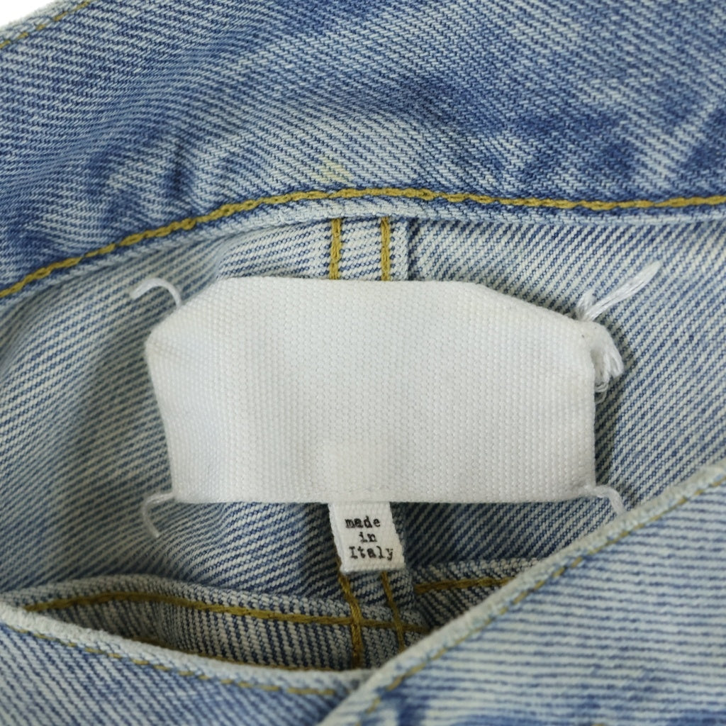 MM6 Maison Margiela(エムエムシックスメゾンマルジェラ) 22SS Dirty Wash Denim ダーティウォッシュ加工 ジップフライ ブーツカットデニムパンツ インディゴ S30LA0179 S30561