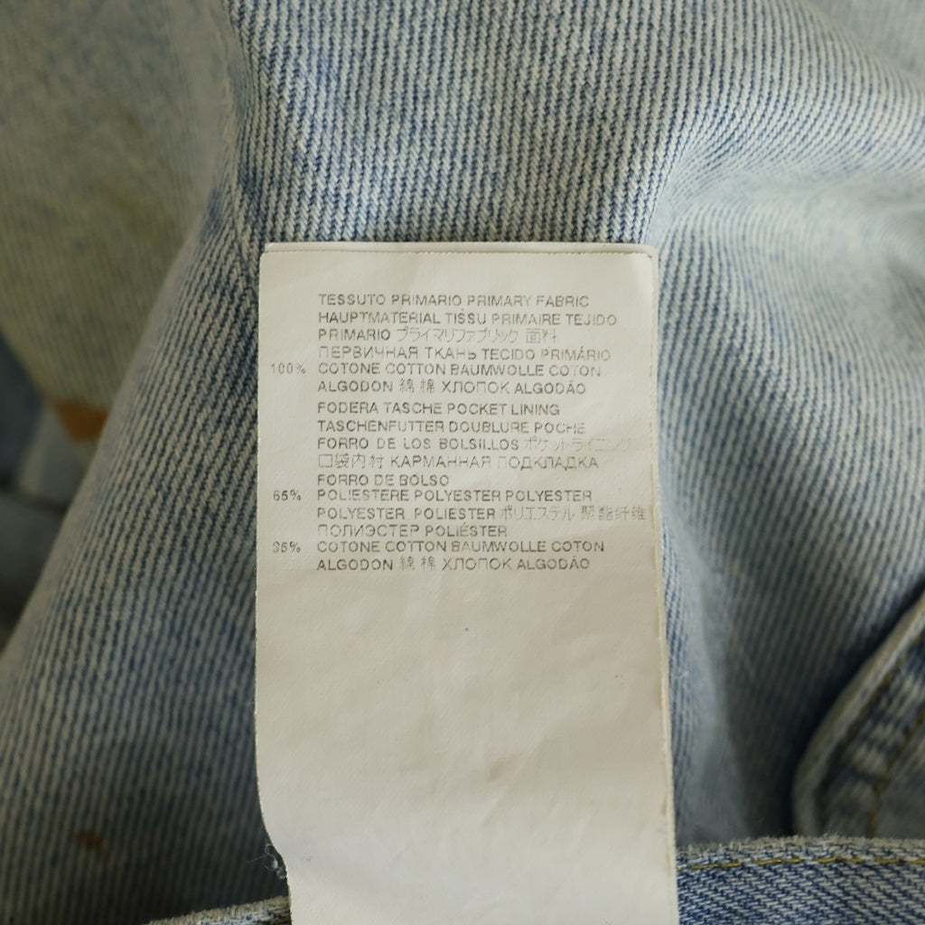 MM6 Maison Margiela(エムエムシックスメゾンマルジェラ) 22SS Dirty Wash Denim ダーティウォッシュ加工 ジップフライ ブーツカットデニムパンツ インディゴ S30LA0179 S30561