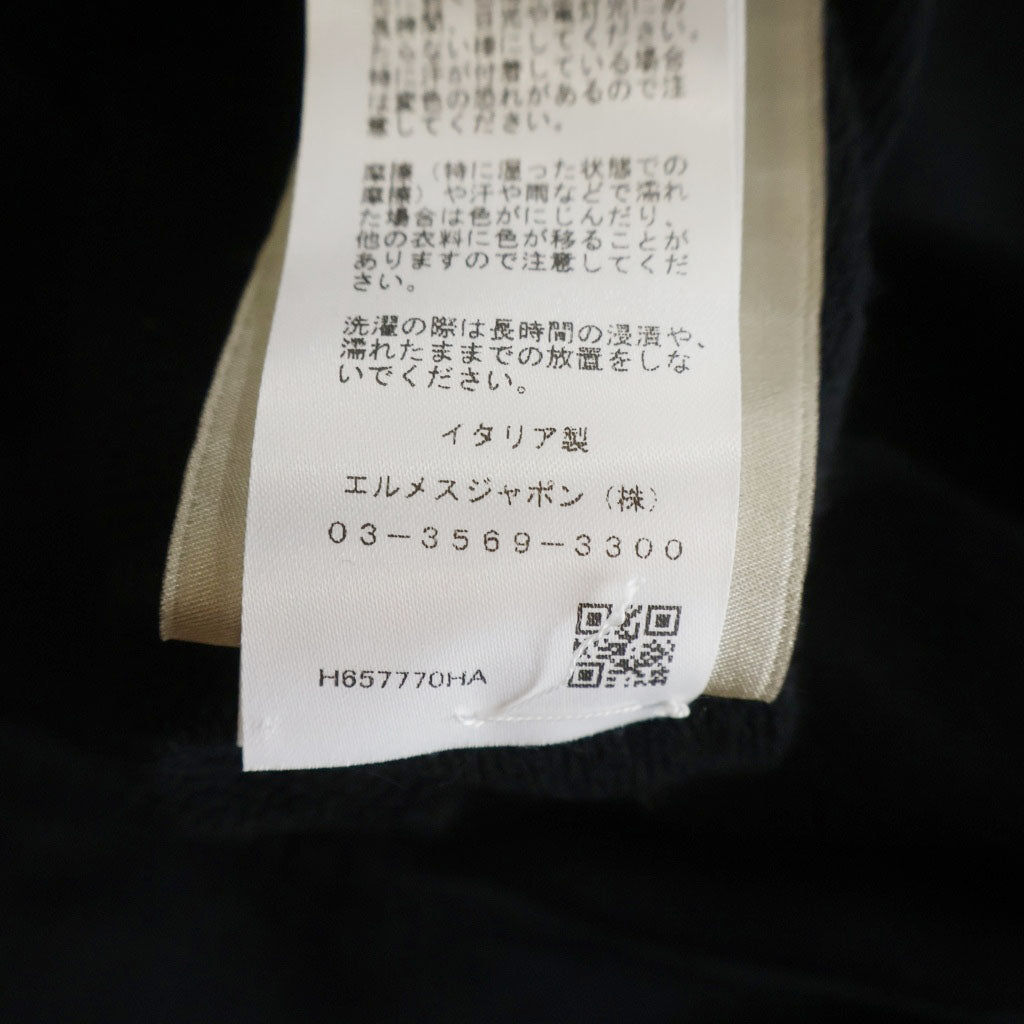 HERMES(エルメス) 26SS C.D.S.CREWNECK SWEATER CDSロゴワッペン クルーネックスウェットトレーナー ブラック H657770HA