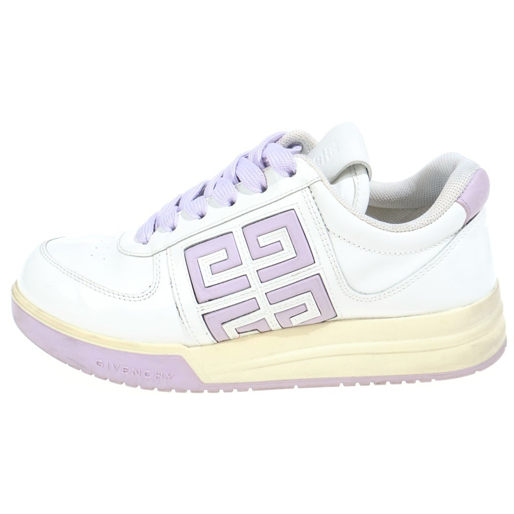 GIVENCHY(ジバンシィ) G4 エナメルレザー ローカットスニーカー レディース ホワイト/パープル
