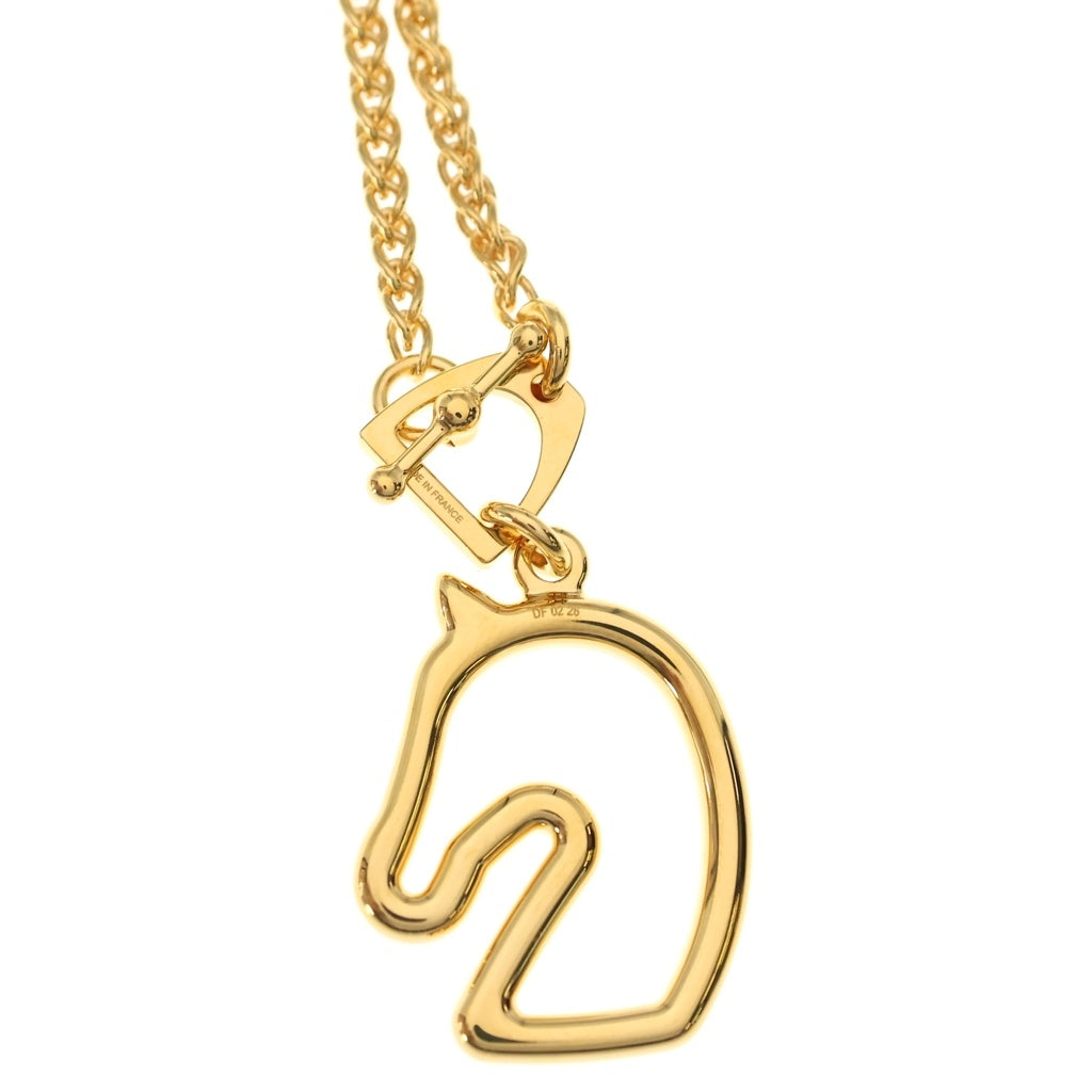 HERMES(エルメス) TONNERRE PM トネール シュヴァル チェーンネックレス ゴールド H100116F レディース