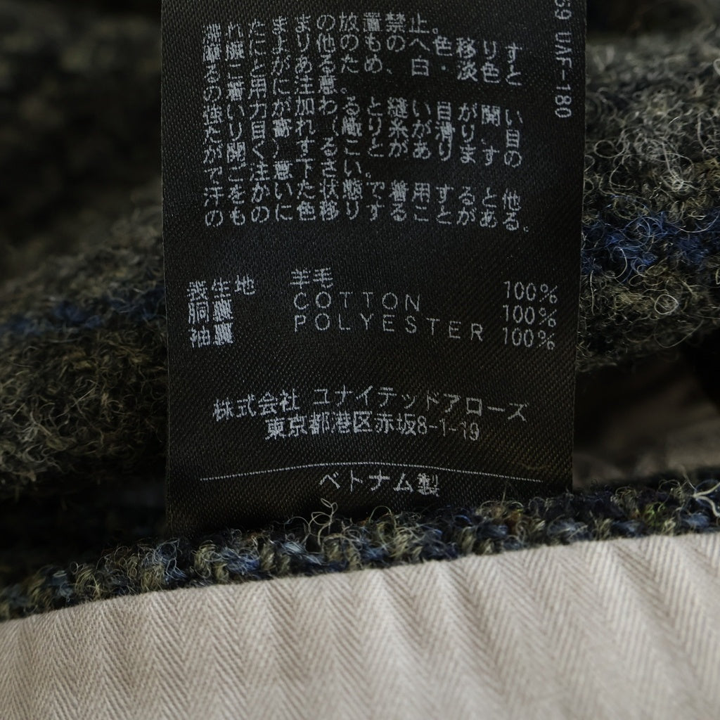 BEAUTY&YOUTH UNITED ARROWS(ビューティーアンドユースユナイテッドアローズ) ×HARIS TWEED ハリスツイード クレイジーパターンカバーオール ツイード 3Bウールテーラードジャケット グレー 1222-139-0704