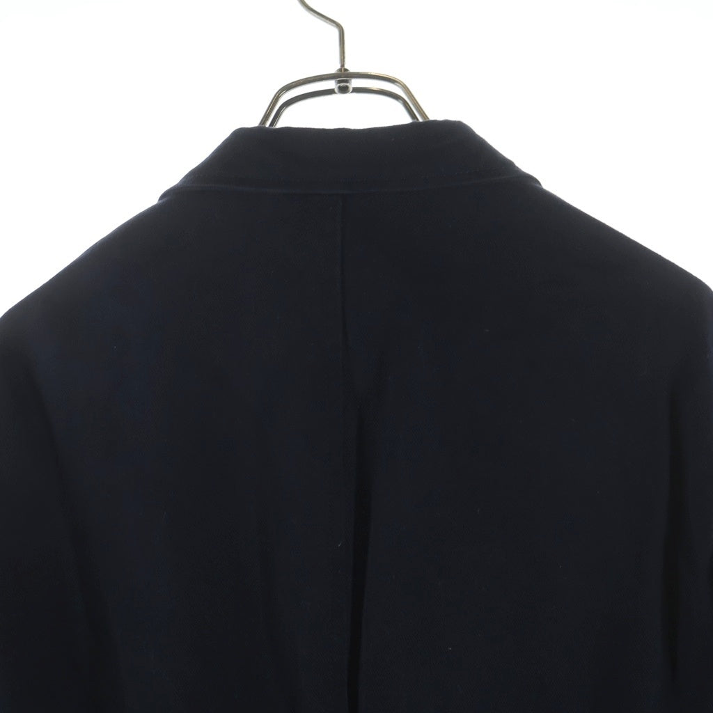 Yohji Yamamoto POUR HOMME(ヨウジヤマモト プールオム) 16SS TAILORED JACKET バックファスナー コットン シングルテーラードジャケット ネイビー HO-J71-042