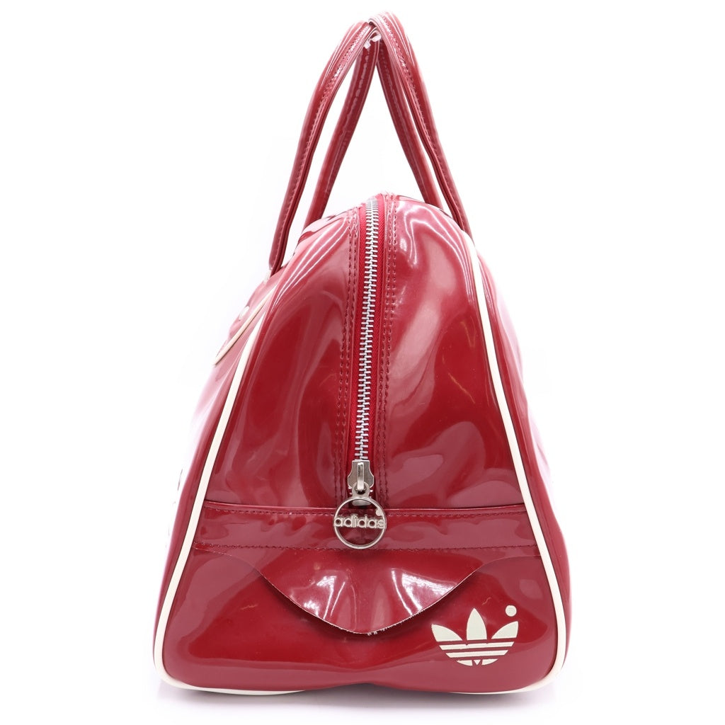 adidas(アディダス) 80S VINTAGE トレフォイルロゴ エナメル ボストンバッグ レッド レディース